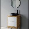 White combined oak - butcher surface 60 cm - depth 40 with legs